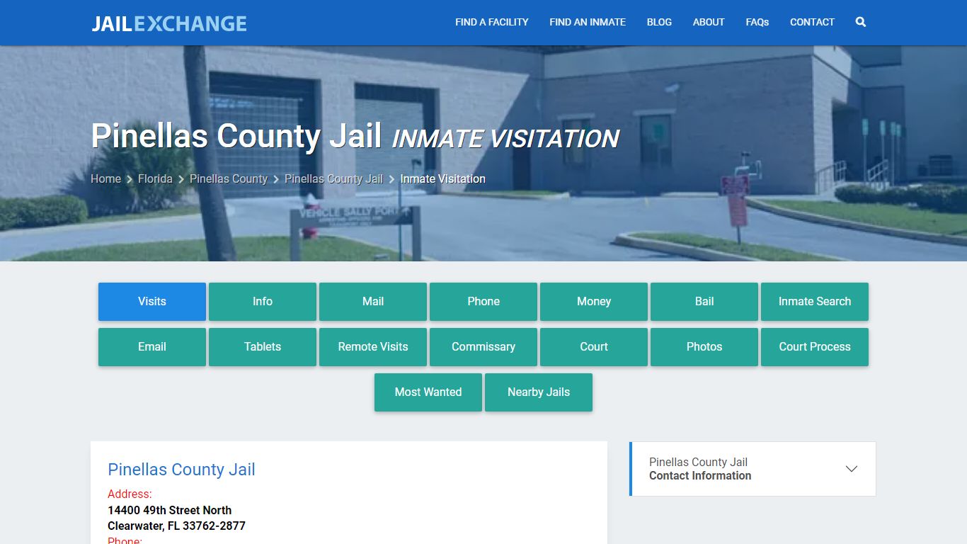 Inmate Visitation - Pinellas County Jail, FL - Jail Exchange